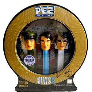 ✨ RARE Elvis PRESLEY PEZ Collectibles Limited Edition 3 Figurines+ CD SEALED NEW
